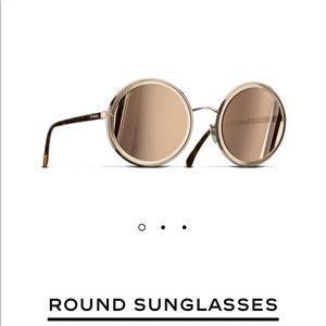 Chanel round 18K gold mirrored lenses